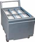 Gravity dispense with SmartCART transport Make delivering ice quick, sanitary and less complex. Opening the dispense gate sends ice through the chute into a cart or container without any hand contact.