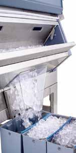 optimum sanitation Eliminate scooping and the health issues associated with operators' hands contacting and contaminating the ice.