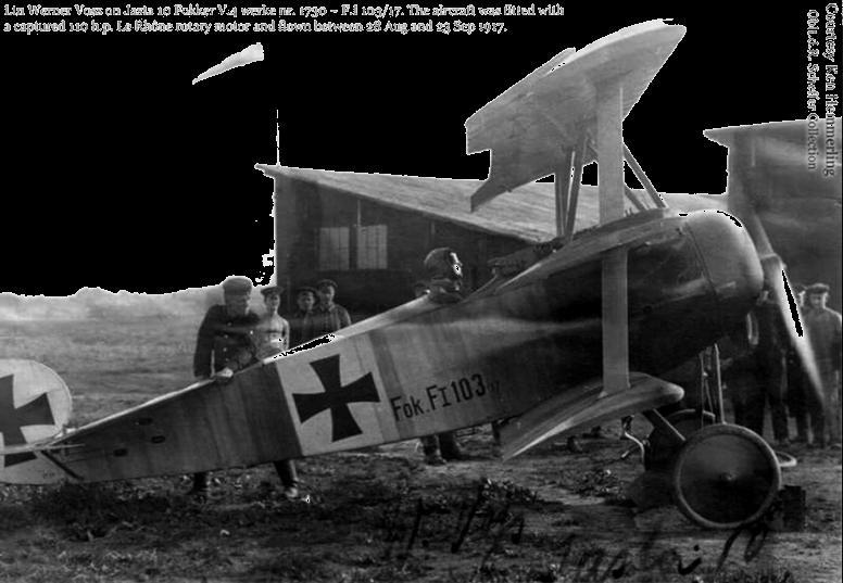 Werner Voss, Dogfighter supreme, about to fly his Fokker Dr.1. 1917.