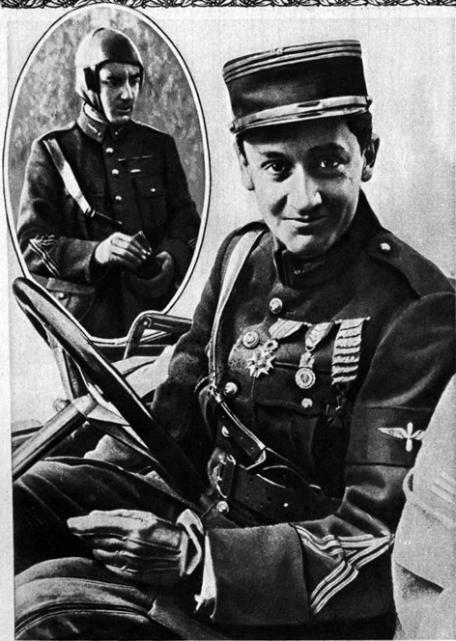Georges Guynemer. A 1917 Postcard. 54 victories. Twice the winner of the Legion de Honneur, he was the most popular of the French Aces.