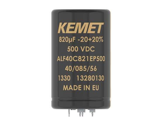 Marking Rated capacitance, Capacitance tolerance Article Code Date of manufacture and batch number KEMET logo Rated voltage