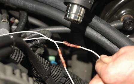 Ensure that the loom goes all the way to the base of the wires at the supercharger lid.