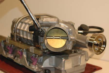 Install the throttle body using the stock hardware and torque to 106 in-lbs with a 10mm socket wrench.