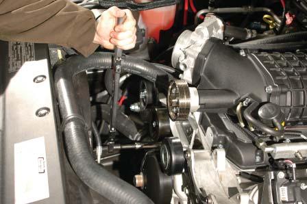 Here is the tensioner assembly showing where the specifi c bolts and