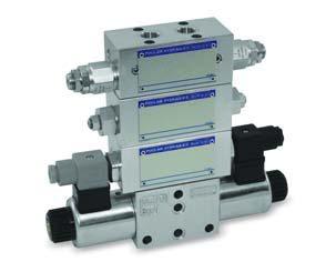 Hydraulic components - Directional control valves VERTICAL STACKING FOR KVM VALVES NG 6 Up to 350 bar [5076 PSI] Up to 40 l/min [10.56 GPM] Threaded connections to ISO 9974, ISO 1179 or ISO 11926.
