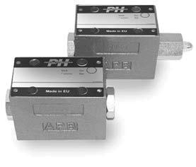 Hydraulic components - Directional control valves 4/2 WAY AUTOMATIC DIRECTIONAL VALVES PKV-...-T (NG 6) NG 6 Up to 210 bar [3 045 PSI] Up to 30 L /min [7.9 GPM] Connecting dimensions to ISO 4401.