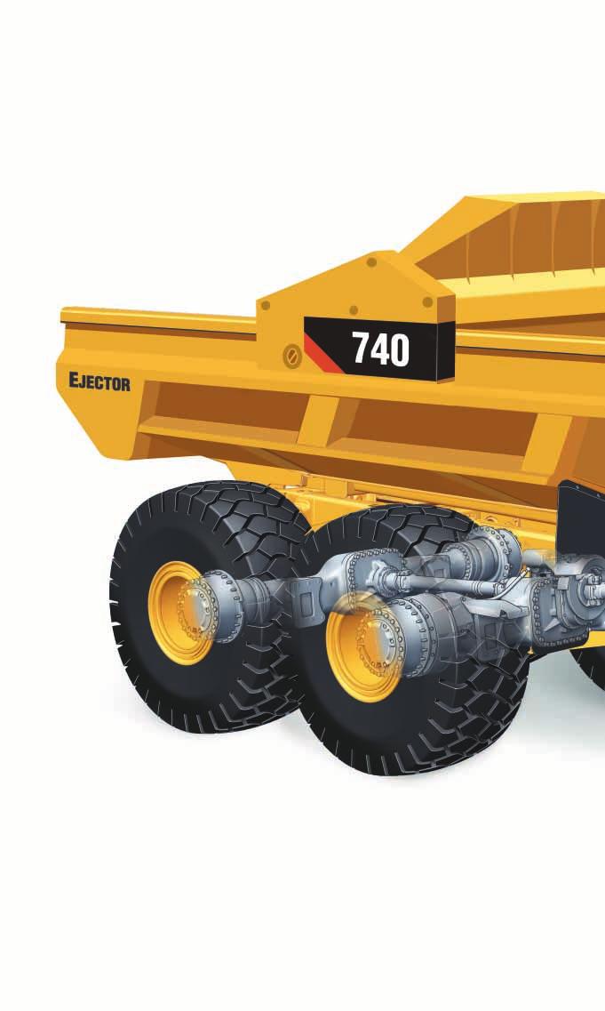 740 Ejector Articulated Truck The 740 Caterpillar Ejector is a world-leading earthmoving solution. Cat C15 Engine with ACERT Technology The core concept behind ACERT technology is advanced combustion.