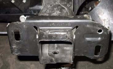 O. Install the front bumper 1. Mark, drill, and cut frame horns. a. Using kit bracket as template.