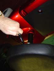 Reinstall the nut, bolt, and washers and tighten securely, or the ball detent pin. WARNING: WHEN RAISING SEAT TO ITS HIGHEST POSITION REFERENCE TIPPING ANGLE ON PAGE 6.