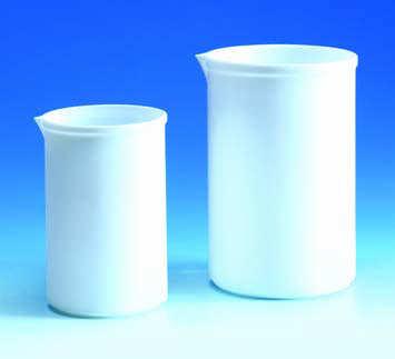 72 Griffin beakers, PTFE Opaque, virtually totally chemically inert, withstand high temperatures. Volume Thickness Height Ø SP Art. No.