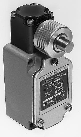 Assembled with plunger facing front (label side). O.F. P.T. O.T. D.T. Electrical max. max. min. max. Rating N mm mm mm Description Page A70 lb. in.