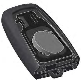 Reinstall the battery housing cover onto the remote control and install the key blade. Car Finder E138623 flash.