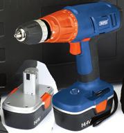 4V Cordless Rotary Drill with Two Batteries 7 position torque control Screwdriver bit storage compartment Supplied complete with: two double-ended