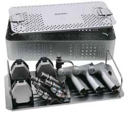 3) Accoodates MDX610 handpiece, seven attachments, CDX600, KDX600 and three sterile battery packs.