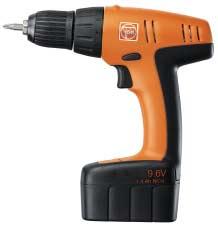 FEIN Cordless screw gun! HANDYMASTER Cordless Drill/ Driver,upto0/M5 ABS 9 (NiCd) FEIN electronic Type Current/Voltages V 9,6 Speed, no load R.P.M. 0-600 Max.