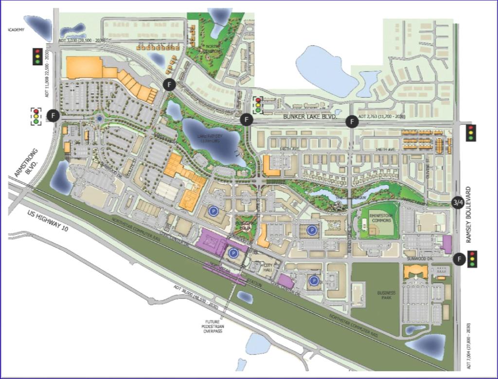 Development at Ramsey Station The COR: 400 acres commercial, residential & recreation Over $80 million in new