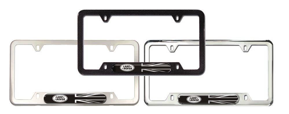 12 License Plate Frames Trumpet the arrival of your LR4 with attractive License Plate Frames.