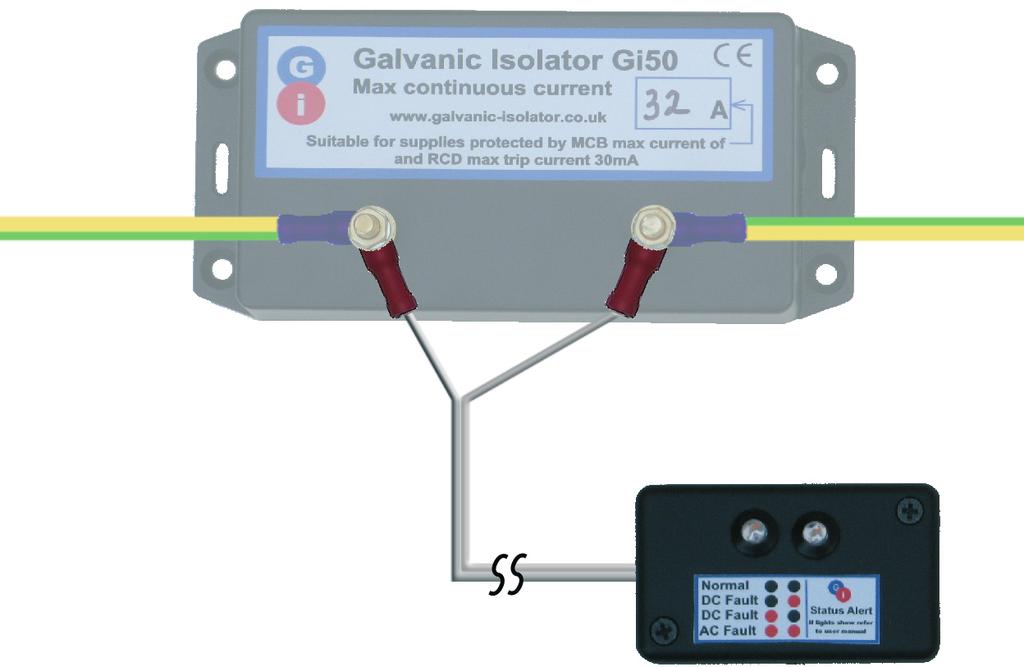 The cable connecting the Isolator and the Remote Indicator must be insulated throughout it s length. It must not be connected to anything else under any circumstances.