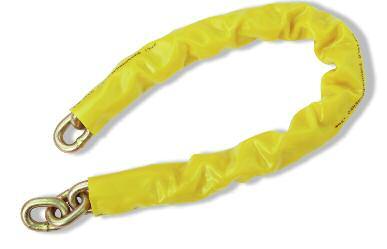 Associated security products Gold finished through hardened steel security chain 16mm diameter in plastic sleeve.