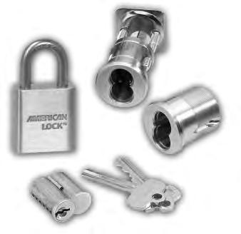 Interchangeable Cores & Padlocks Match Your Door Security System 16 Interchangeable core keyways including Best, Arrow & Falcon With your existing records, American Lock can re-create and expand your
