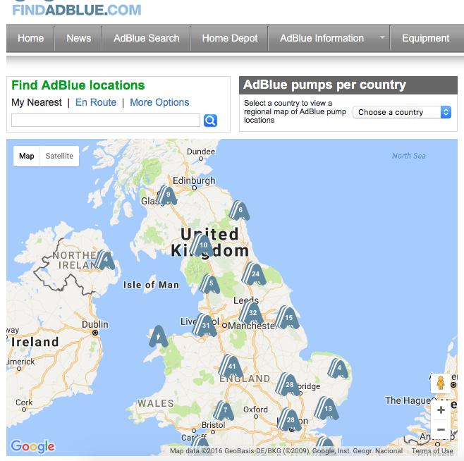 IT Linkage to AdBlue Distribution Channel Using a website or application to track AdBlue dispensers around the country A success