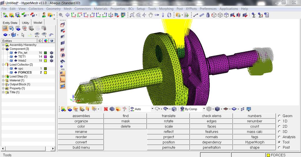 Modified Benchmark Crankshaft Crank web thickness (mm) External Internal Von mises stress (MPa) Deformation (mm) fatigue Life (No of cycles) Mass (kg) INTERNATIONAL JOURNAL OF ADVANCE ENGINEERING AND