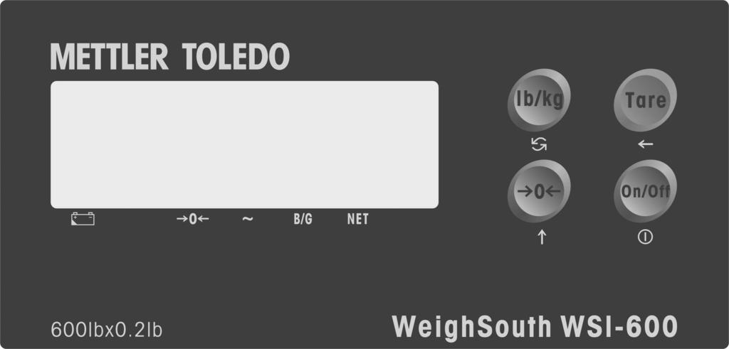 WSI-600 Your scale at a glance 3 Your scale at a glance 3.1 General 1 Weight display 2 Cursors (LCD) 3 Weights & measures marking 4 Keys 3.