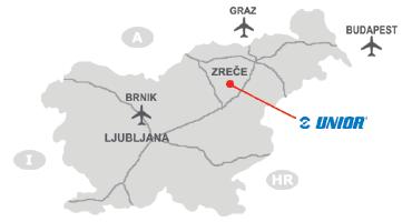 39 5 PLANIRANJE KADROV V PODJETJU UNIOR d.d. 5.1 Predstavitev podjetja Unior d.d. Podjetje Unior d.d. se nahaja v severovzhodni Sloveniji v občini Zreče, pod obronki Pohorja v Dravinjski dolini.