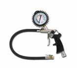 precision gauge giving exact readings from 0 to 12 bar and oil-resistant rubber protection for gauge and handle.