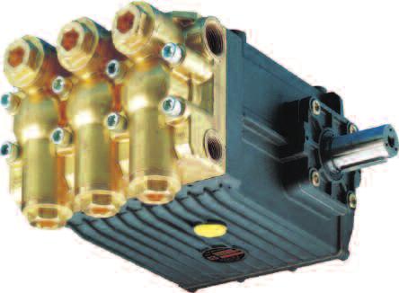 CW 69 Series - Features: Triplex plunger pump The preferred pump frame in the two-gun prep conveyor and tunnel car wash industry Forged brass manifol with exclusive lifetime warranty Large-capacity,