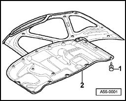 Page 8 of 11 55-8 Hood lining, removing -