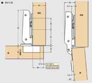 Hinges Furniture LAMP Heavy duty concealed hinge, J-95 J-95 hinge supports a full