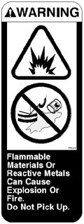 FOR SAFETY LABEL - LOCATED ON THE SIDE OF THE OPERATOR