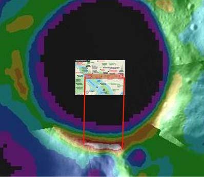Shackleton Crater Rim with Notional Activity Zones Potential Landing Approach To Earth Observation Zone South Pole (Approx.