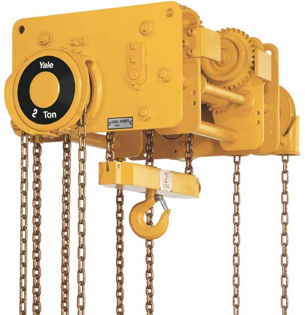 Hoisting Equipment Hand chain hoists & manual trolleys Compact low headroom trolley hoist with integrated manual trolley model VNRP and model VNRG Capacity 1500-24000 On account of a special chain