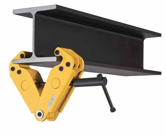 Hoisting Equipment Beam clamps Beam clamp model YRC Capacity 1000-10000 Compact and rigid beam clamp to be used as a versatile rigging point for hoisting equipment and loads.