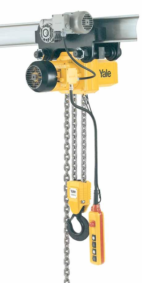 Radio remote control Control for synchronized operation of several hoists. Manual and electric trolleys. Integrated low headroom trolley. Connection to festooned cable systems.