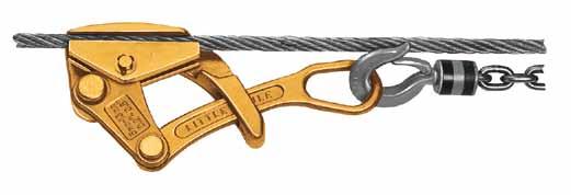 Hoisting Equipment Cable puller & Accessories Cable grip model LMG Pulling force 2000-5000 dan The LITTLE MULE cable grip is a device for gripping, pulling and tensioning uncoated wire ropes, cables