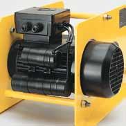 Hoisting Equipment Electric & Pneumatic winches Options Different drum designs, e.g. extended to accoodate longer rope, machined grooves for exact reeling, with separation web and 2 nd rope outlet for working with two ropes.