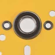 Zinc-plated and yellow-chromated brake parts and guide rollers ensure increased corrosion protection.