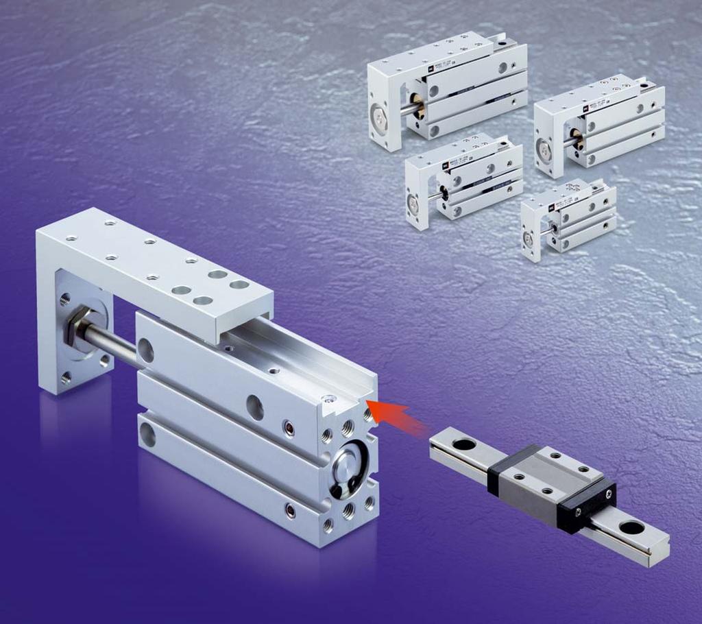 CAT.EUS-12 B -UK Compact Slide Series MXH ø, ø, ø1, ø The use of an endless track linear guide produces a table cylinder having excellent rigidity, linearity and non-rotating accuracy.
