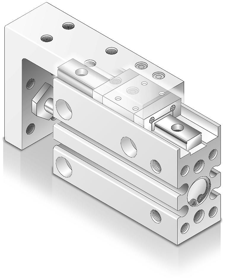 The use of an endless track linear guide having excellent rigidity, linearity, Compact Slide Series Improved moment tolerance Allowable moment is approximately times greater than the MXU series.