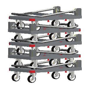 Size - Folded H.W.L. Handle Heights Weight Code Price Platform Trolley 920.410.