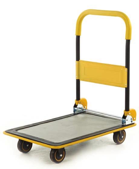 Folding Platform Trolleys Deluxe Folding Trolleys Yellow foam covered handle for your comfort Flat