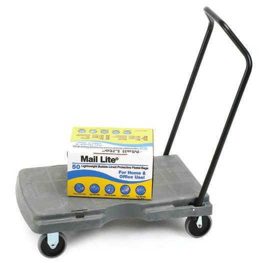 20 Plastic Platform Trolley 3 position handle - upright for pushing, angled for towing