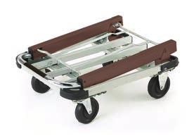10 Galvanised Platform Trolley Chrome handle with a galvanised deck Mobile on 2 fi xed & 2 swivel 100mm