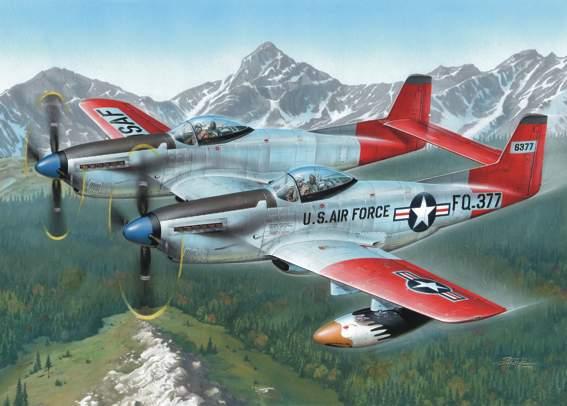 SH72203 F-82H Twin Mustang Alaskan All Weather Fighter 1/72 US twin engined fighter aircraft F-82 gained its fame during Korean Conflict, though Twin