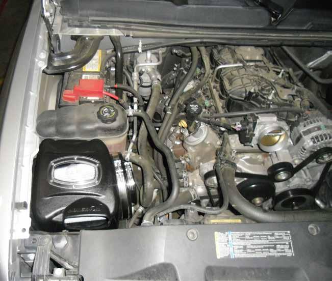 INSTALL Figure G Refer to Figure G for step 14 Step 14: Install the afe air box into the vehicle by firmly pushing