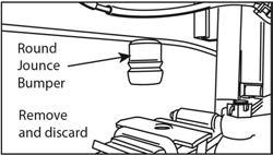 PASSENGER SIDE-It will be necessary to install the inboard carriage bolt (D) and clamp bar (E) first before placing the unit on the leaf spring.