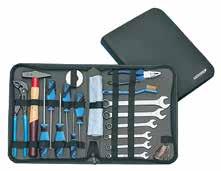 TOOL ASSORTMENTS 501 M BASIC TOOL SET 29 pieces In practical black leather case with zip fastener Dimensins: W 300 x D 260 x H 45 mm Tls in